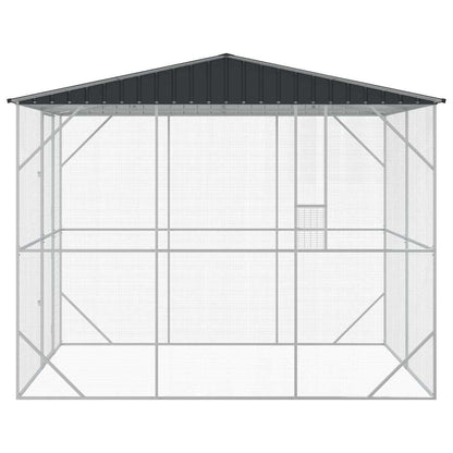 vidaXL Bird Cage Anthracite 227 x 310 x 247 cm Galvanised Steel