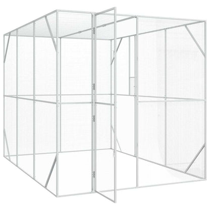 vidaXL Bird Cage Anthracite 210 x 304 x 213 cm Galvanised Steel