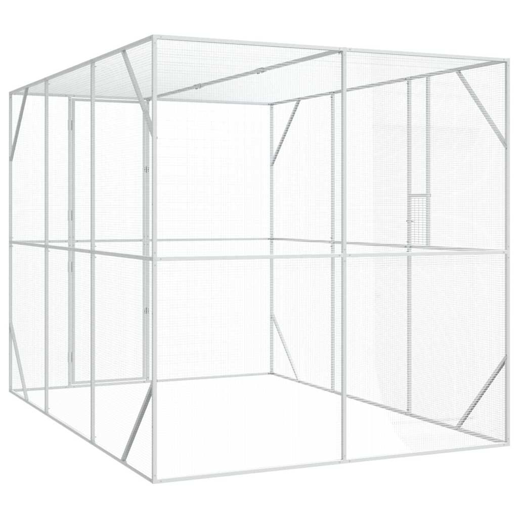 vidaXL Bird Cage Anthracite 210 x 304 x 213 cm Galvanised Steel
