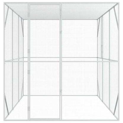 vidaXL Bird Cage Anthracite 210 x 304 x 213 cm Galvanised Steel
