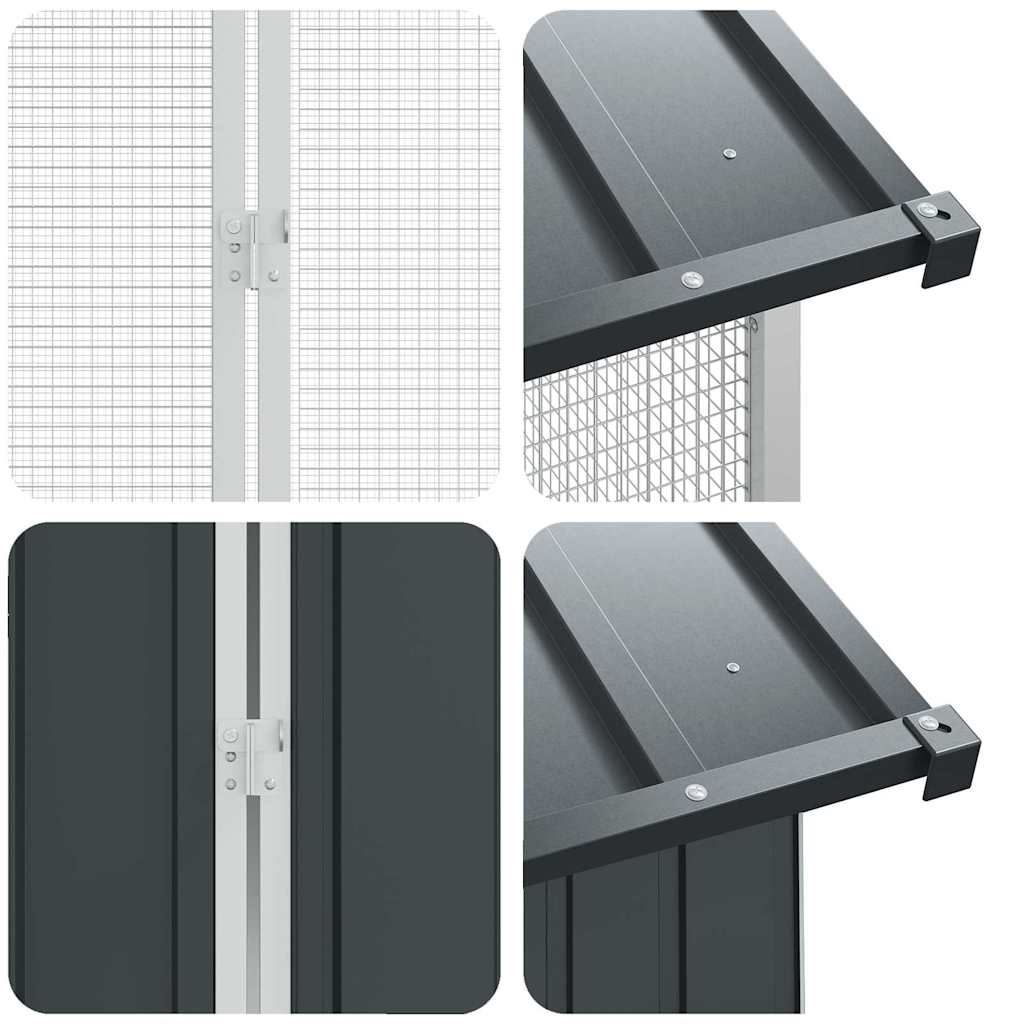 vidaXL Bird Cage Anthracite 430 x 310 x 247 cm Galvanised Steel