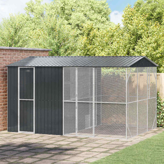 vidaXL Bird Cage Anthracite 430 x 310 x 247 cm Galvanised Steel