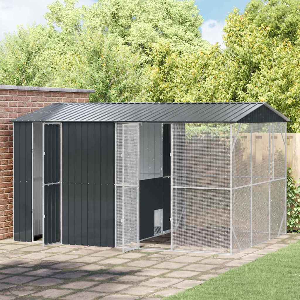 vidaXL Bird Cage Anthracite 430 x 310 x 247 cm Galvanised Steel