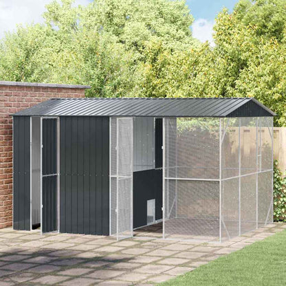 vidaXL Bird Cage Anthracite 430 x 310 x 247 cm Galvanised Steel