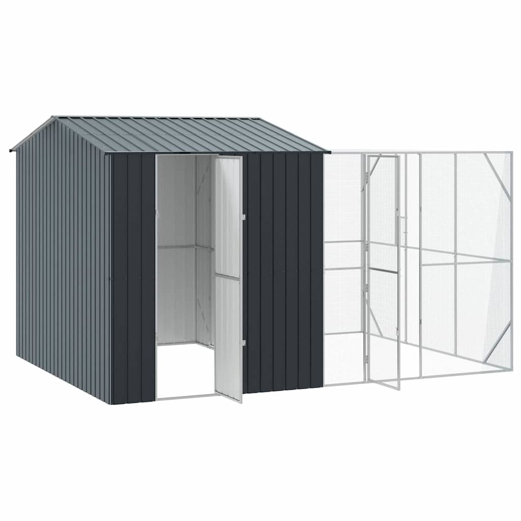 vidaXL Bird Cage Anthracite 425 x 304 x 247 cm Galvanised Steel