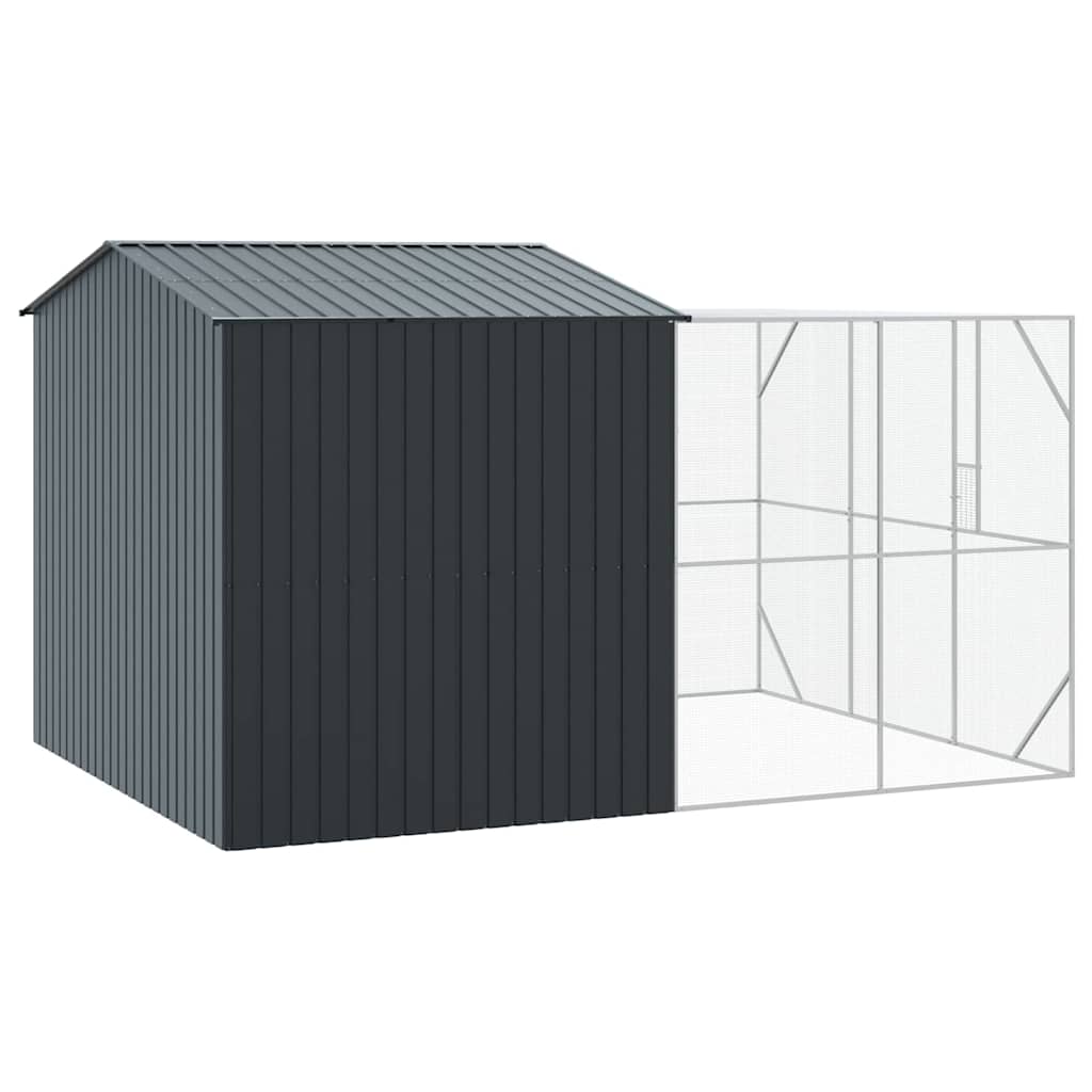 vidaXL Bird Cage Anthracite 425 x 304 x 247 cm Galvanised Steel