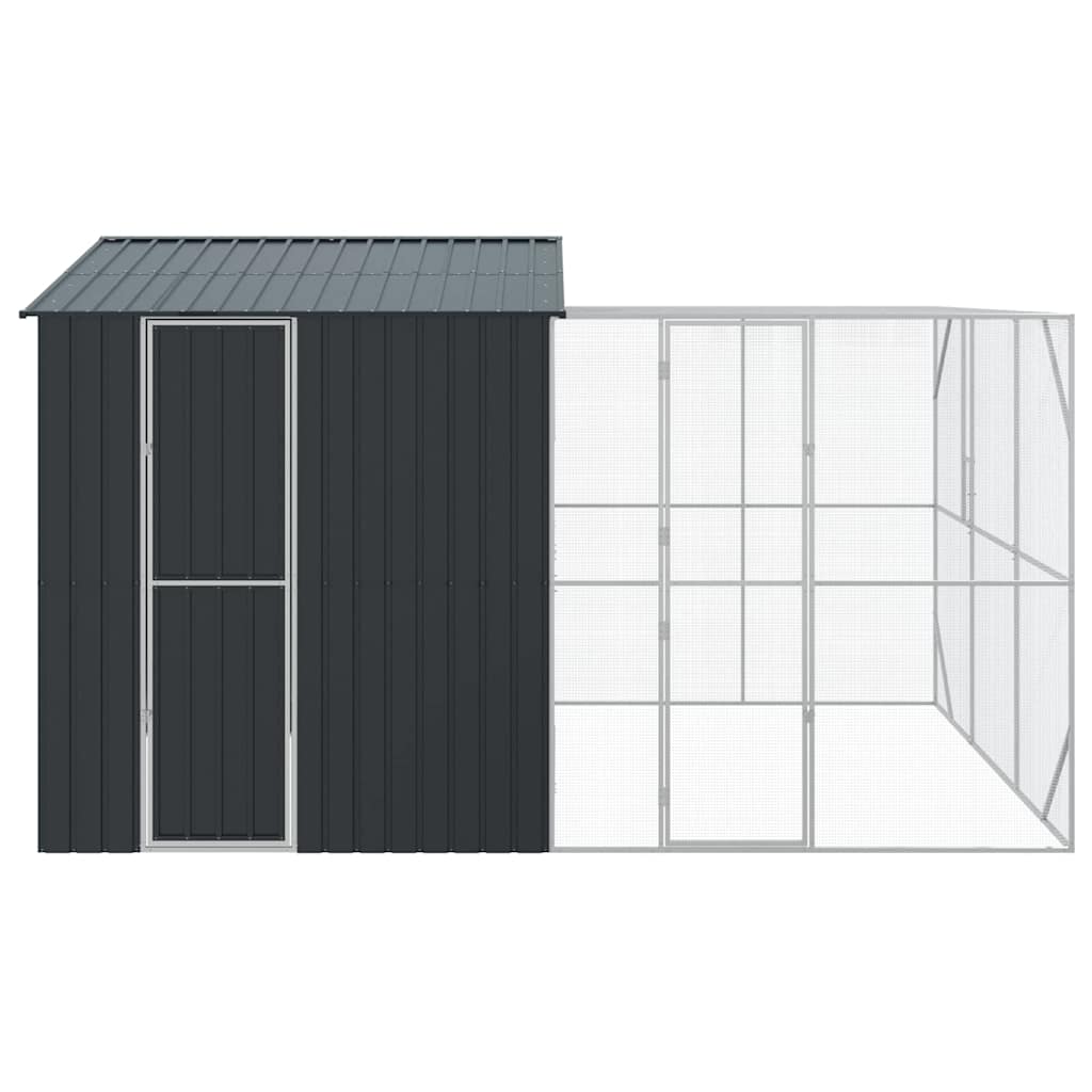 vidaXL Bird Cage Anthracite 425 x 304 x 247 cm Galvanised Steel