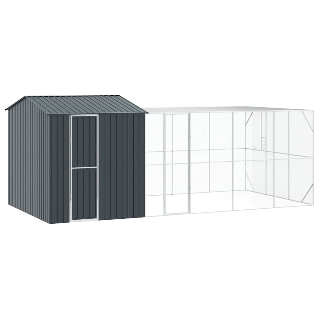 vidaXL Bird Cage Anthracite 635 x 304 x 247 cm Galvanised Steel