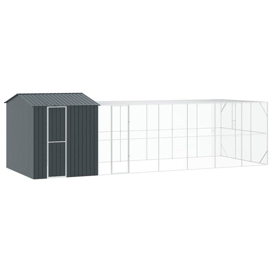 vidaXL Bird Cage Anthracite 845 x 304 x 247 cm Galvanised Steel