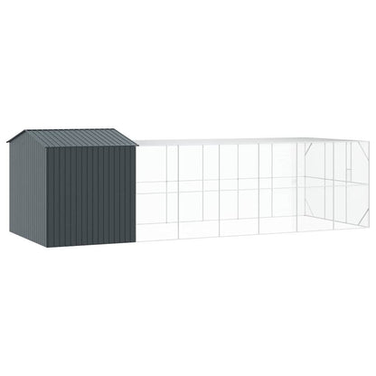 vidaXL Bird Cage Anthracite 845 x 304 x 247 cm Galvanised Steel