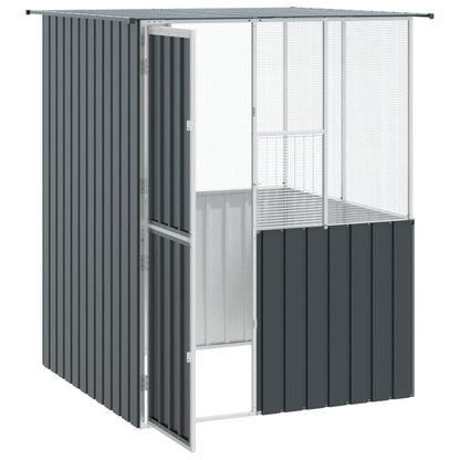 vidaXL Bird Cage Anthracite 165 x 165 x 200 cm Galvanised Steel