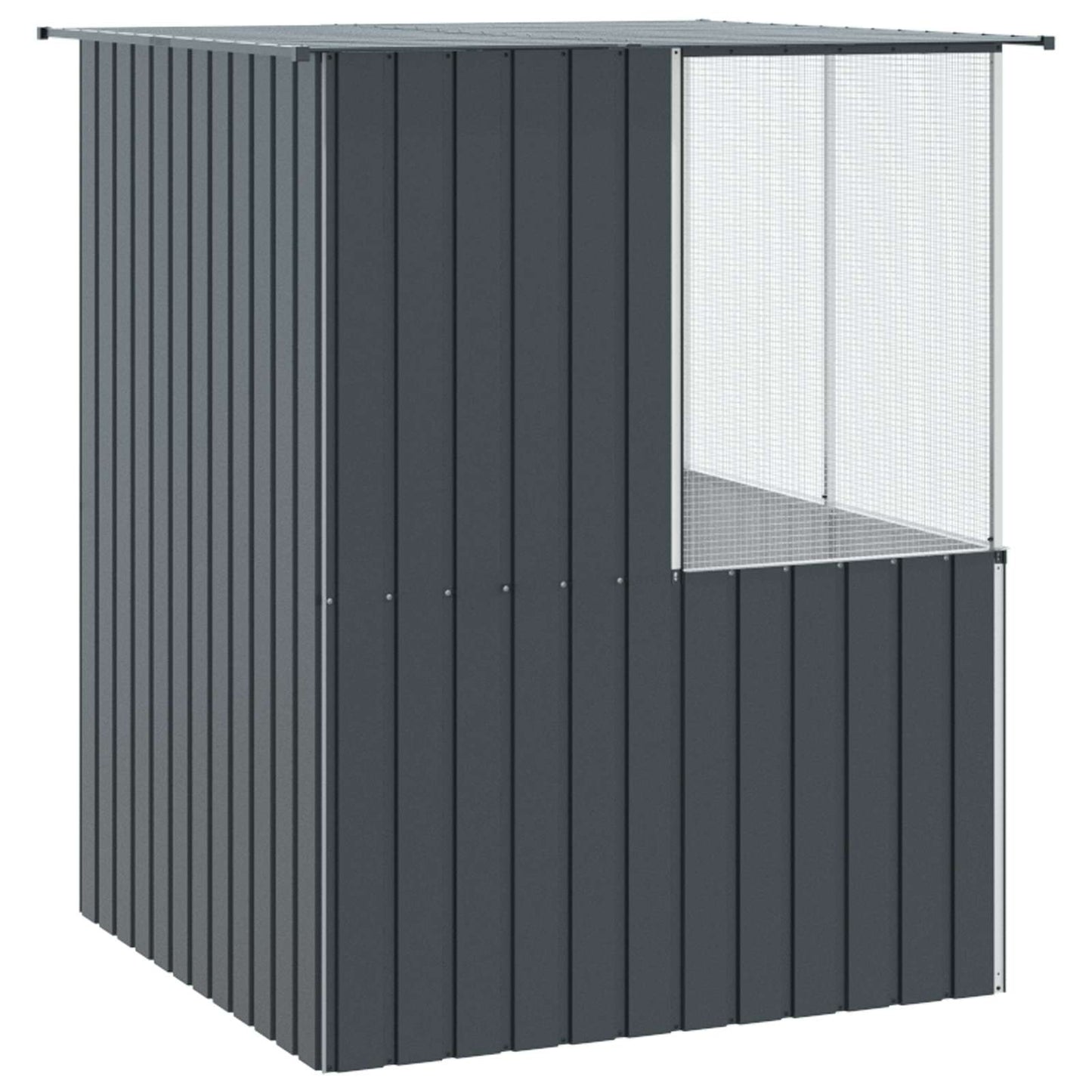 vidaXL Bird Cage Anthracite 165 x 165 x 200 cm Galvanised Steel
