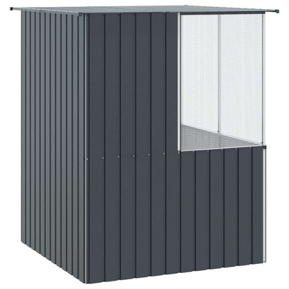 vidaXL Bird Cage Anthracite 165 x 165 x 200 cm Galvanised Steel