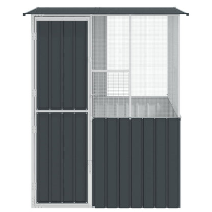 vidaXL Bird Cage Anthracite 165 x 165 x 200 cm Galvanised Steel