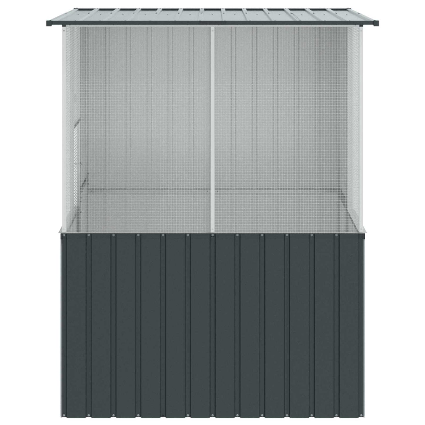 vidaXL Bird Cage Anthracite 165 x 165 x 200 cm Galvanised Steel