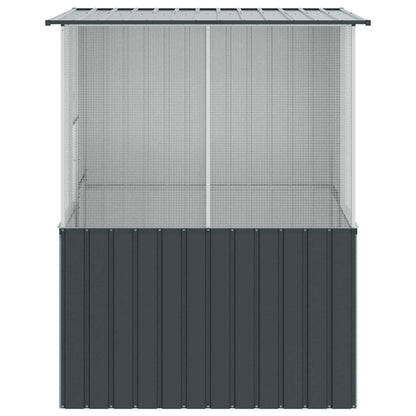 vidaXL Bird Cage Anthracite 165 x 165 x 200 cm Galvanised Steel