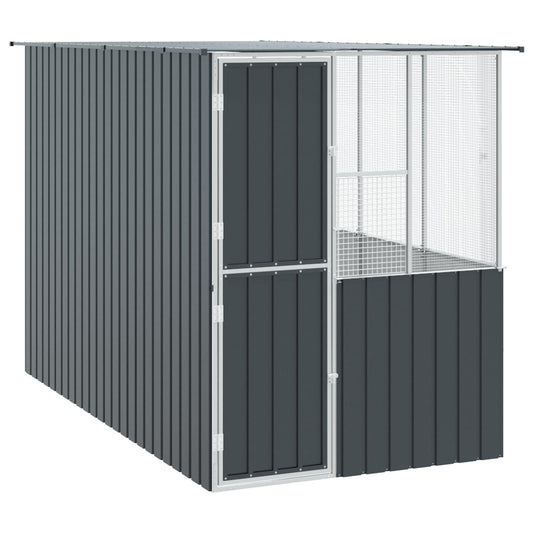 vidaXL Bird Cage Anthracite 165 x 318 x 200 cm Galvanised Steel