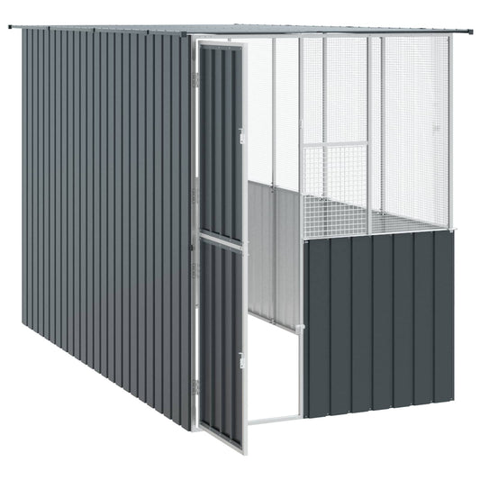 vidaXL Bird Cage Anthracite 165 x 318 x 200 cm Galvanised Steel