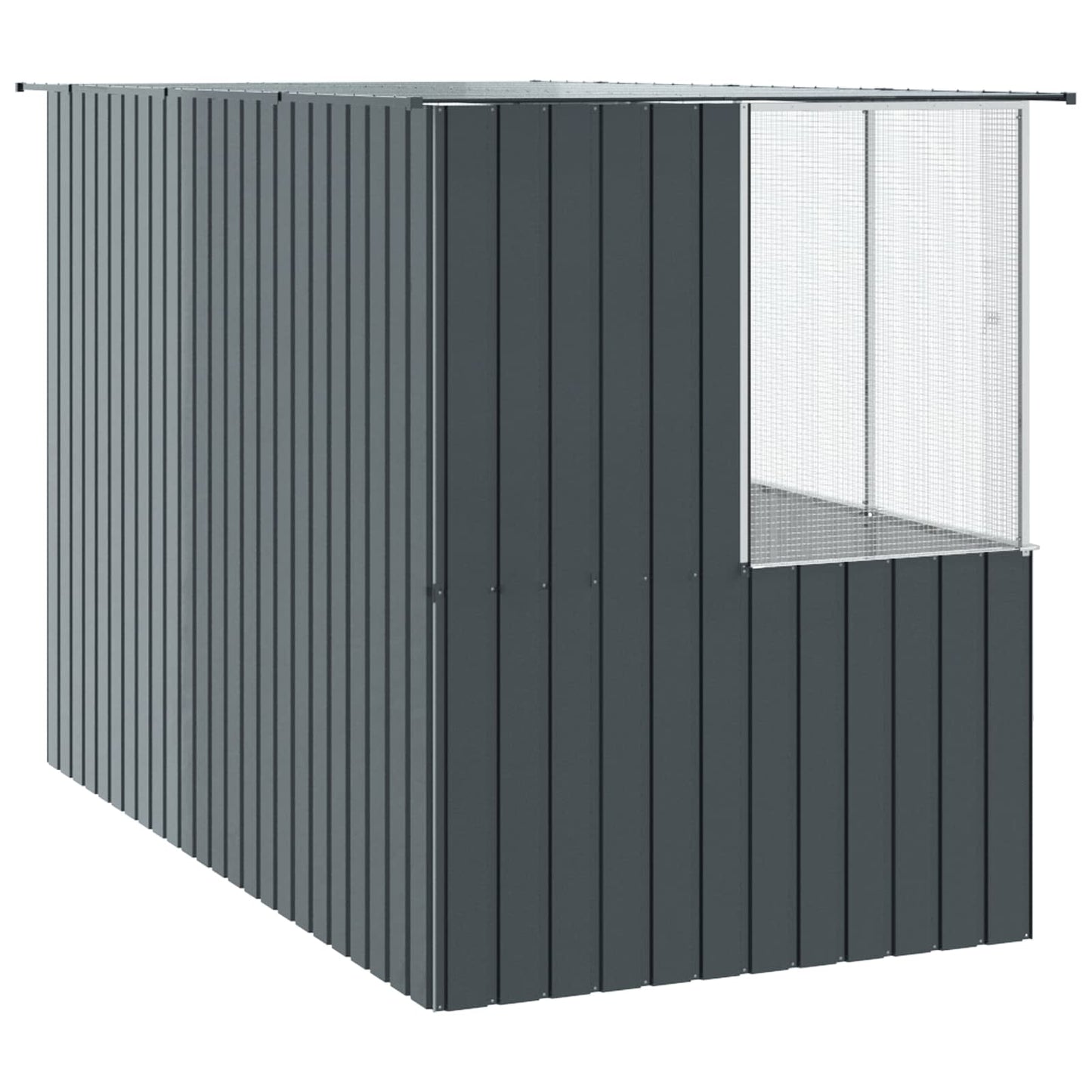 vidaXL Bird Cage Anthracite 165 x 318 x 200 cm Galvanised Steel