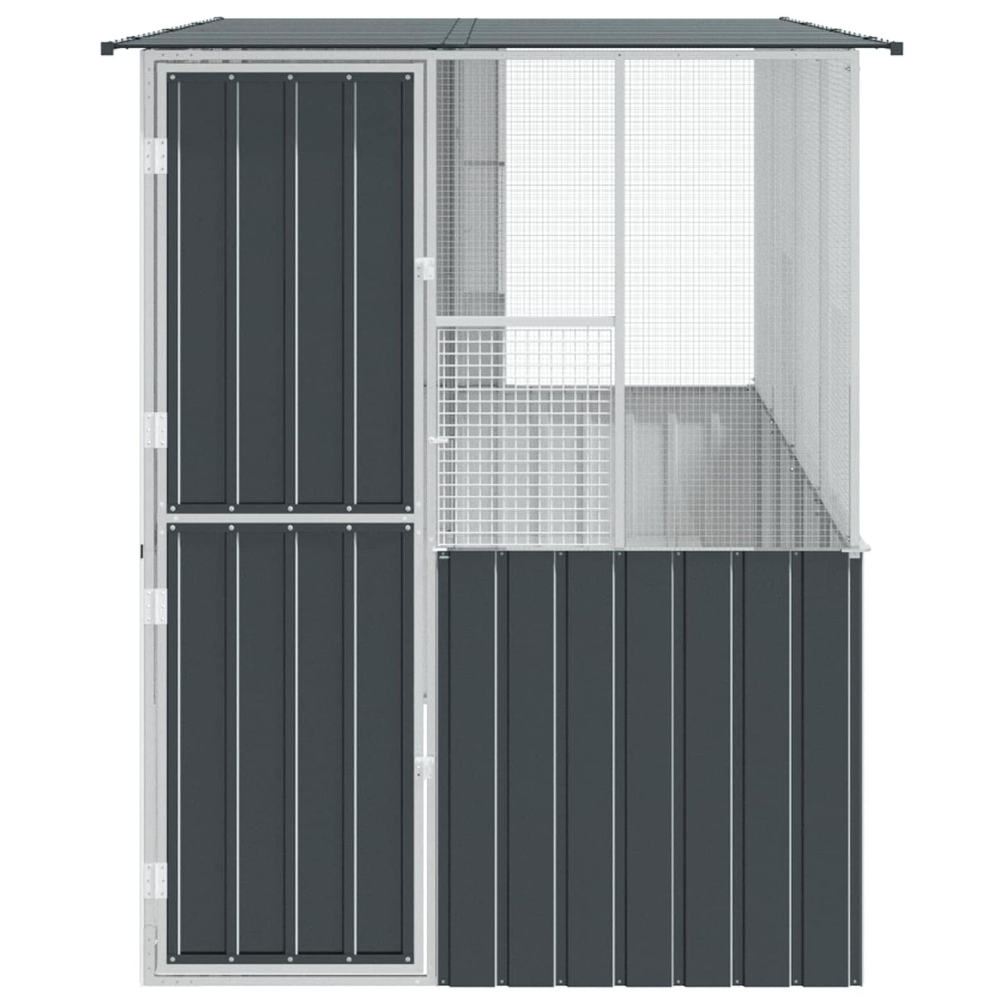 vidaXL Bird Cage Anthracite 165 x 318 x 200 cm Galvanised Steel