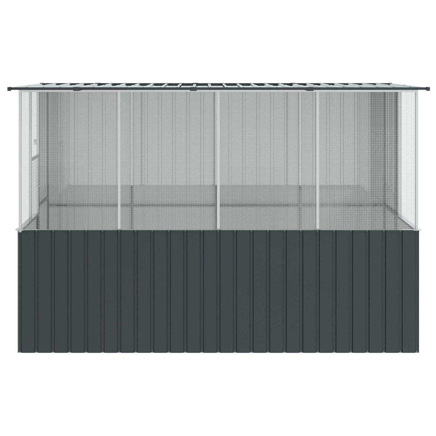 vidaXL Bird Cage Anthracite 165 x 318 x 200 cm Galvanised Steel