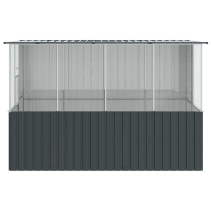 vidaXL Bird Cage Anthracite 165 x 318 x 200 cm Galvanised Steel
