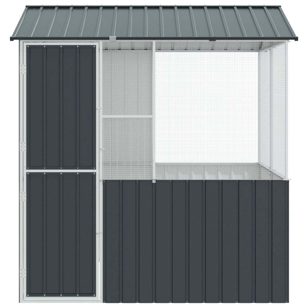 vidaXL Bird Cage Anthracite 215 x 209 x 230 cm Galvanised Steel