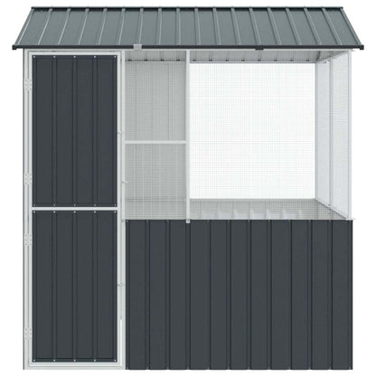 vidaXL Bird Cage Anthracite 215 x 209 x 230 cm Galvanised Steel