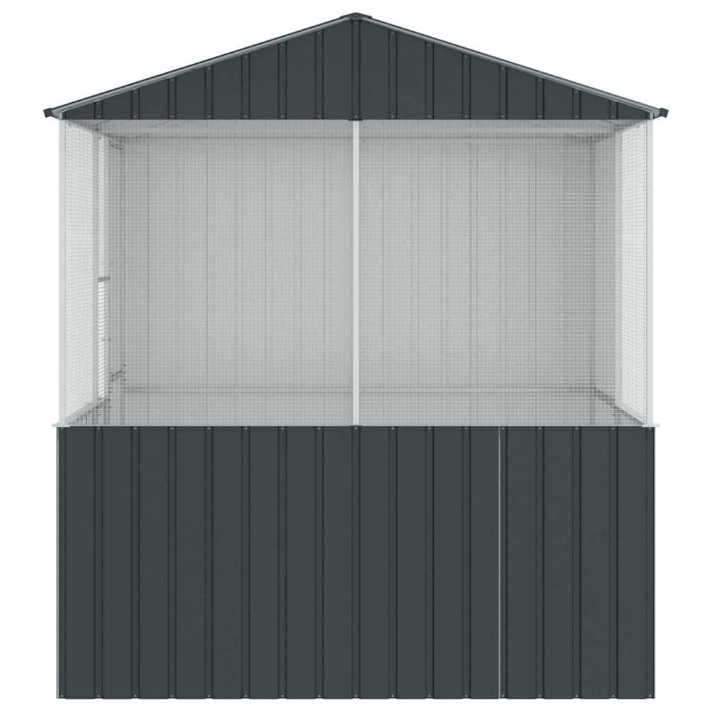 vidaXL Bird Cage Anthracite 215 x 209 x 230 cm Galvanised Steel