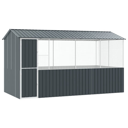 vidaXL Bird Cage Anthracite 410 x 210 x 230 cm Galvanised Steel