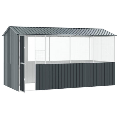 vidaXL Bird Cage Anthracite 410 x 210 x 230 cm Galvanised Steel