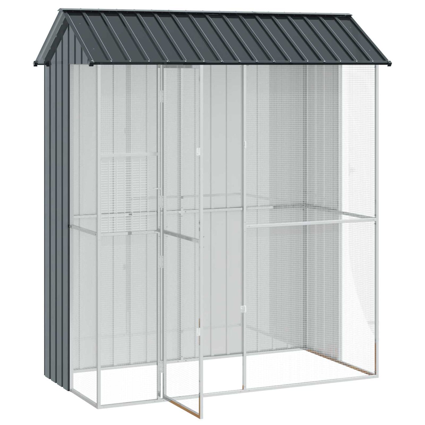 vidaXL Bird Cage Anthracite 215 x 110 x 247 cm Galvanised Steel