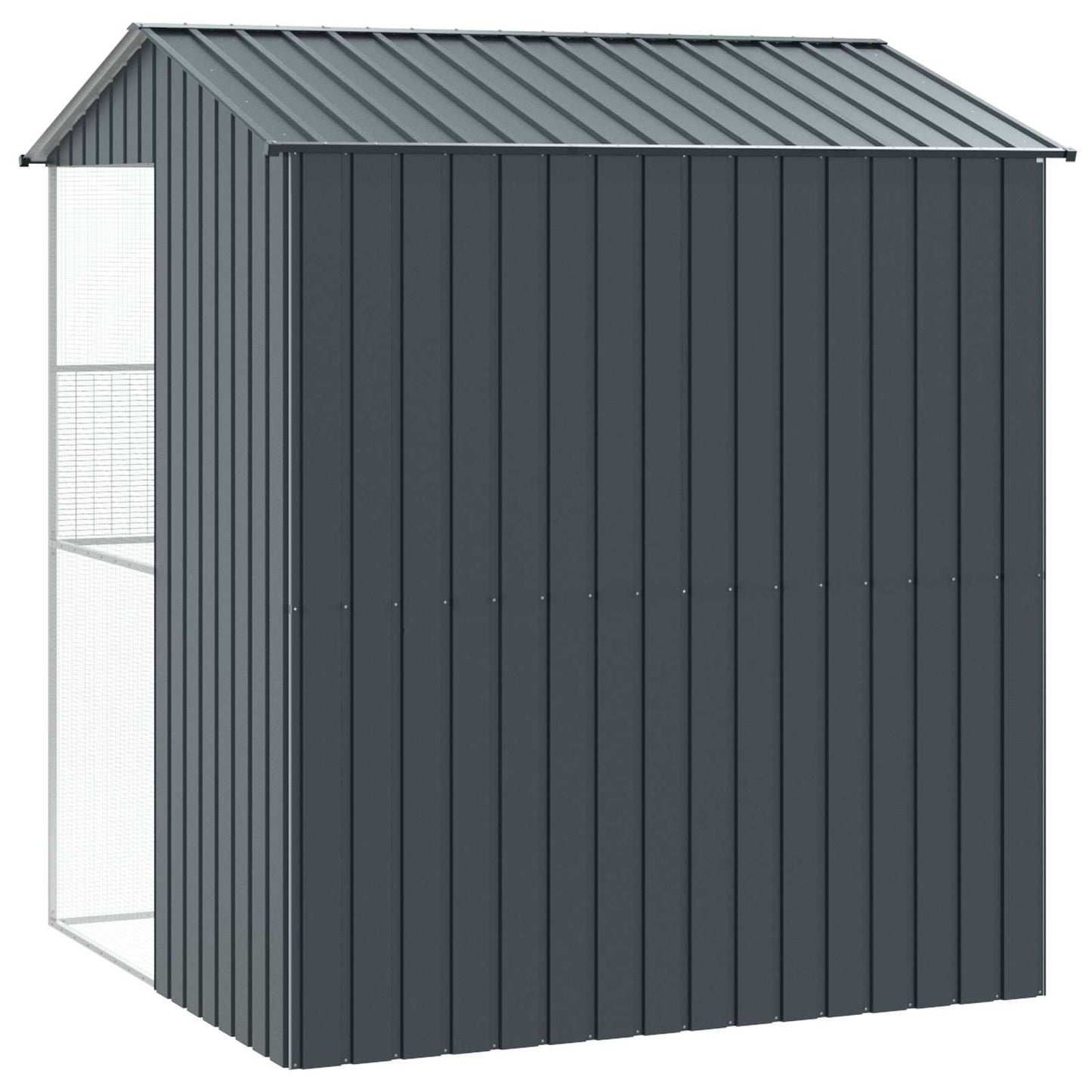 vidaXL Bird Cage Anthracite 215 x 210 x 247 cm Galvanised Steel