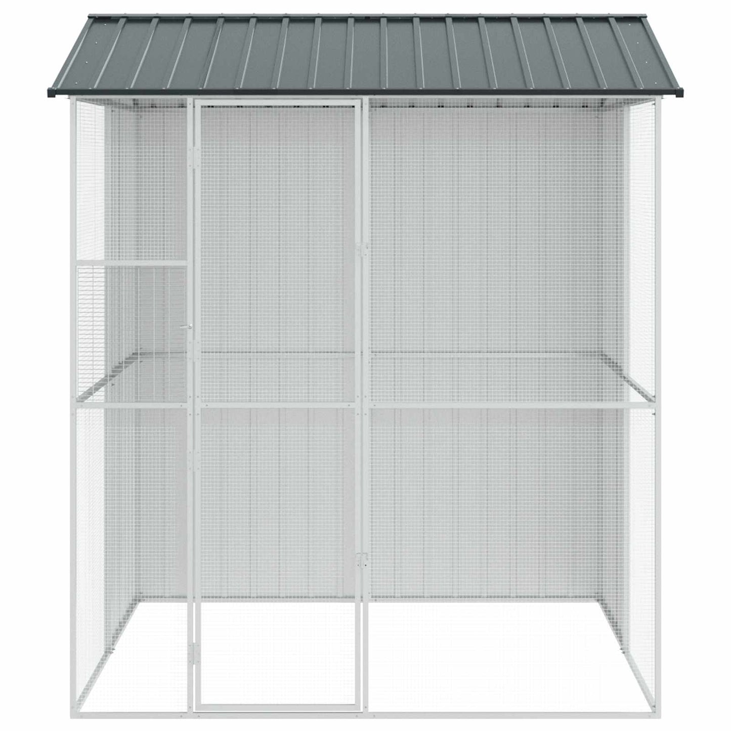 vidaXL Bird Cage Anthracite 215 x 210 x 247 cm Galvanised Steel