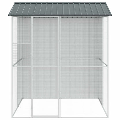 vidaXL Bird Cage Anthracite 215 x 210 x 247 cm Galvanised Steel