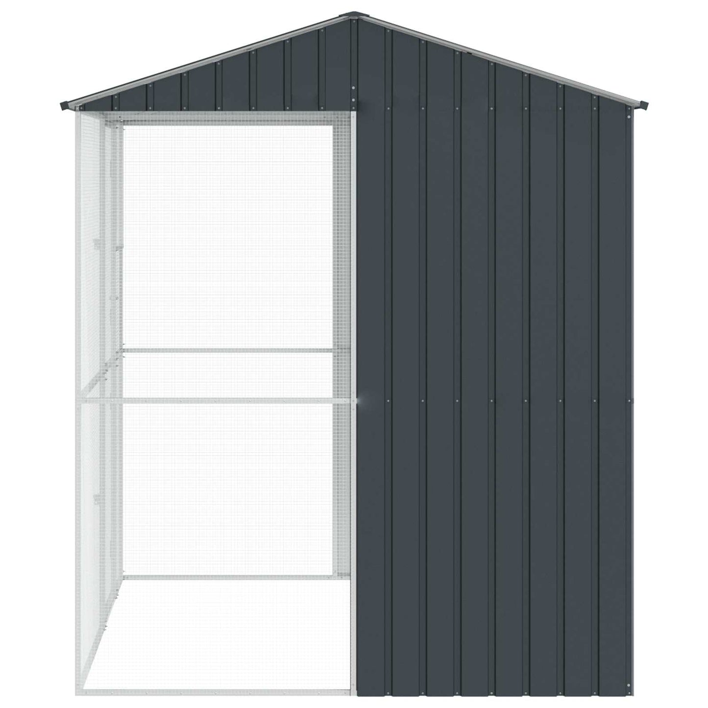 vidaXL Bird Cage Anthracite 215 x 210 x 247 cm Galvanised Steel