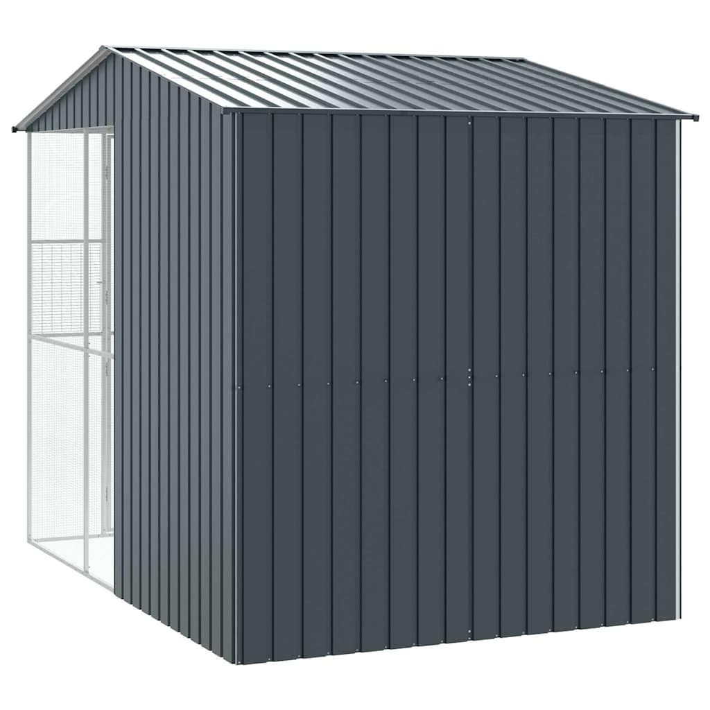 vidaXL Bird Cage Anthracite 215 x 310 x 247 cm Galvanised Steel