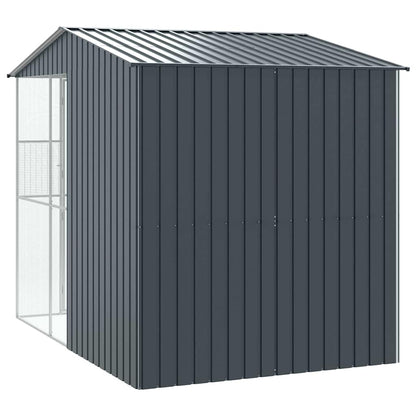 vidaXL Bird Cage Anthracite 215 x 310 x 247 cm Galvanised Steel