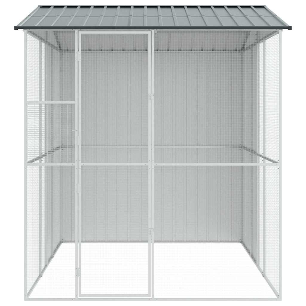 vidaXL Bird Cage Anthracite 215 x 310 x 247 cm Galvanised Steel