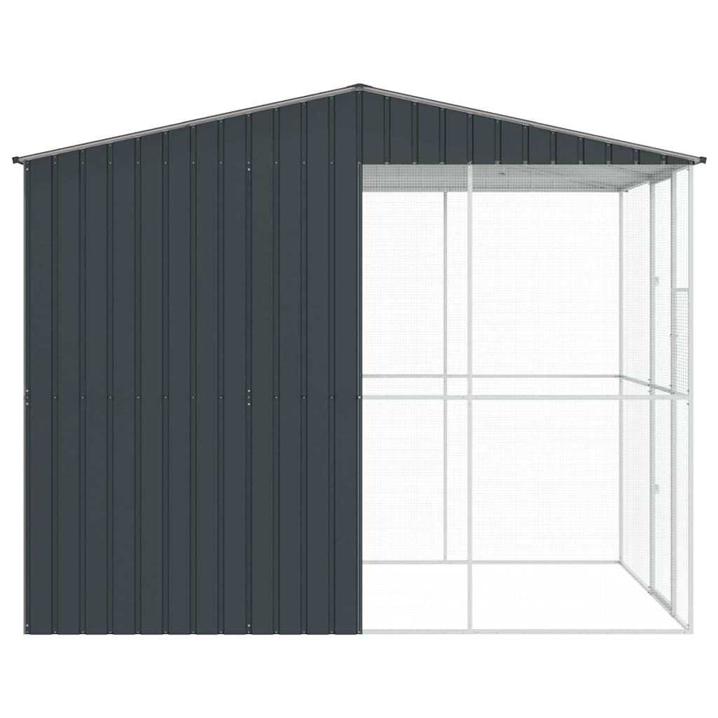 vidaXL Bird Cage Anthracite 215 x 310 x 247 cm Galvanised Steel