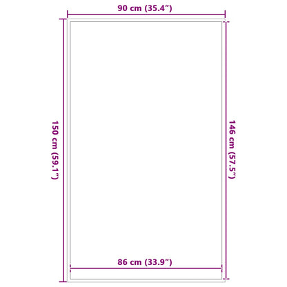 vidaXL Doormat Anthracite 90x150 cm