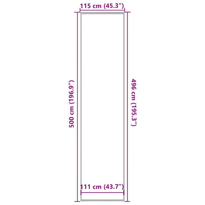 vidaXL Doormat Anthracite 115x500 cm