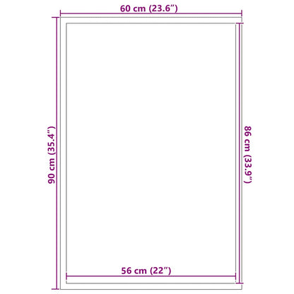 vidaXL Doormat Black 60x90 cm
