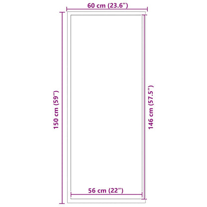 vidaXL Doormat Black 60x150 cm