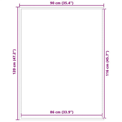 vidaXL Doormat Black 90x120 cm