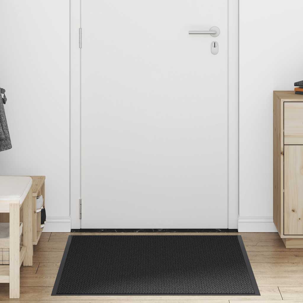 vidaXL Doormat Black 90x150 cm