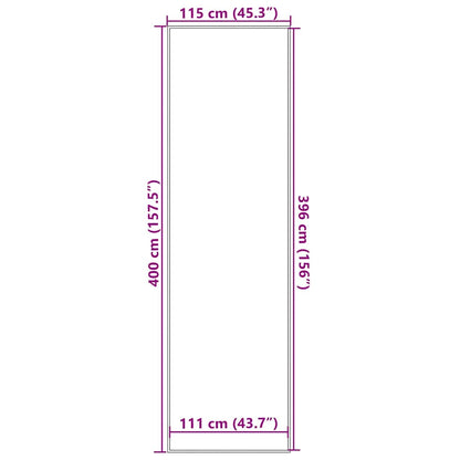 vidaXL Doormat Black 115x400 cm