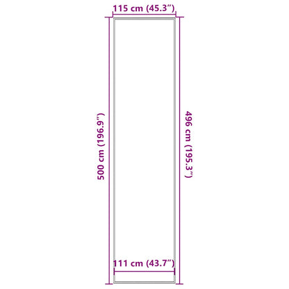 vidaXL Doormat Black 115x500 cm