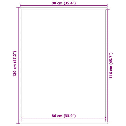vidaXL Doormat Blue 90x120 cm