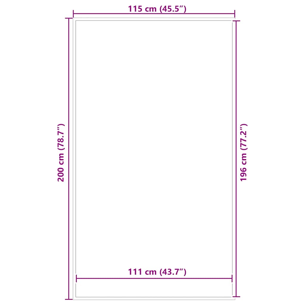 vidaXL Doormat Blue 115x200 cm